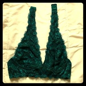 Cute teal green adjustable halter bralette